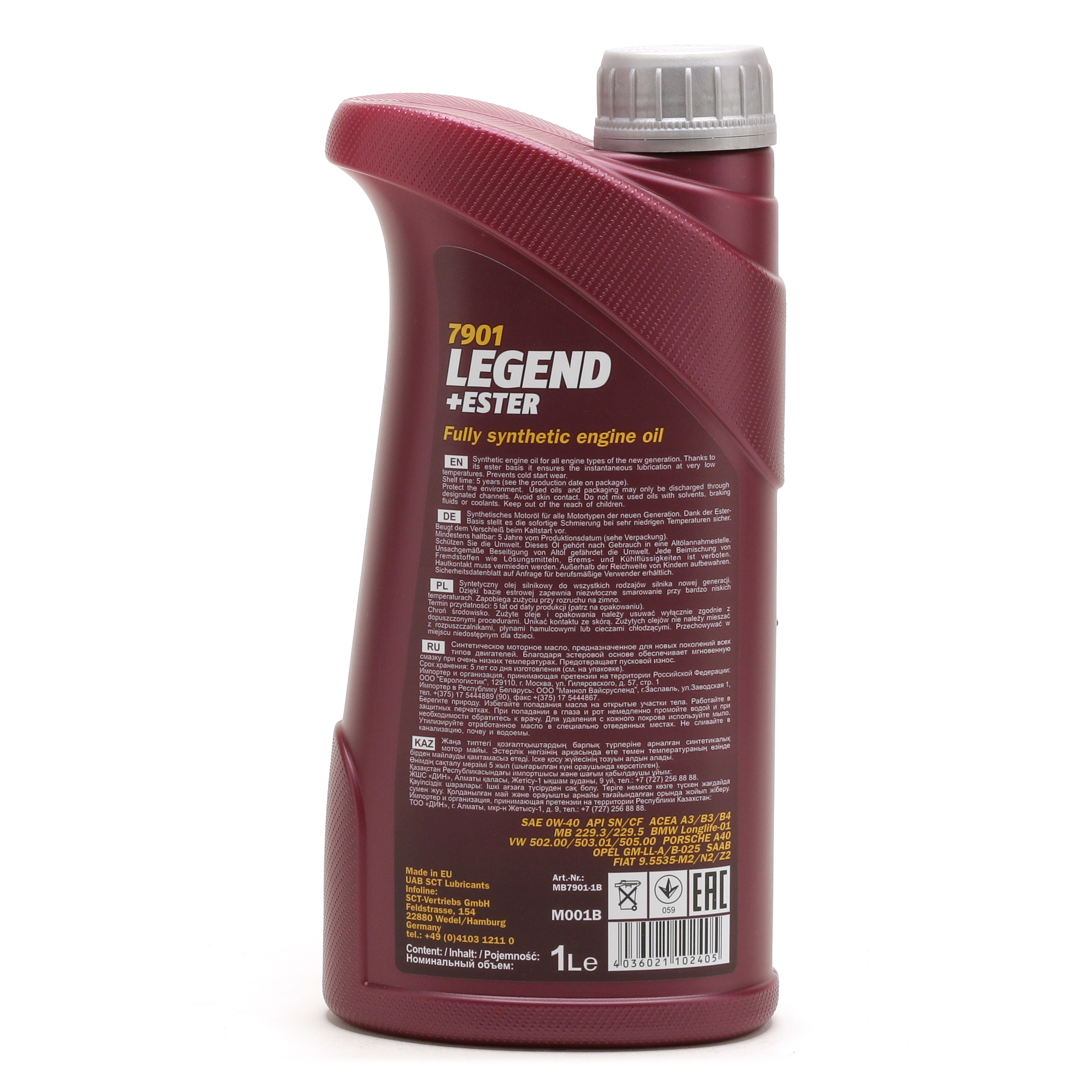 Mannol 7901 Legend + Ester 0W-40 synthetisches Motoröl 1l Flasche
